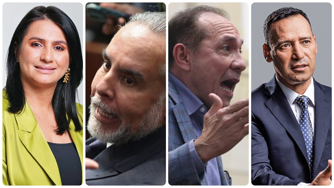 Paola Holguín, Armando Benedetti, Antonio Sanguino y Pedro Sánchez.