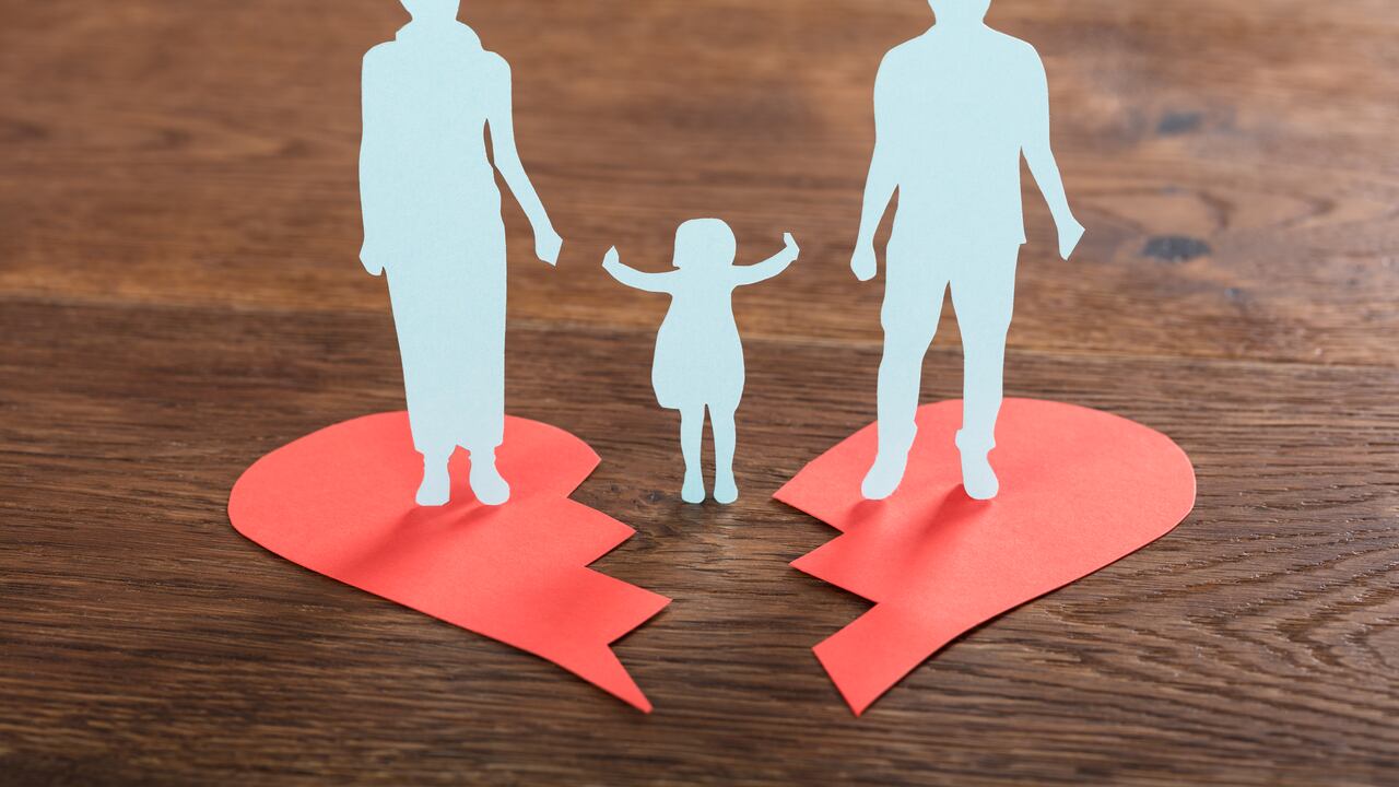 Family Paper Cut On Broken Heart