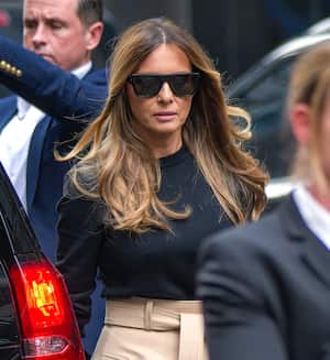 NEW YORK, NEW YORK - JUNE 08: Former U.S. First Lady Melania Trump arrives at Trump Tower in Manhattan on June 8, 2023 in New York City. (Photo by James Devaney/GC Images)