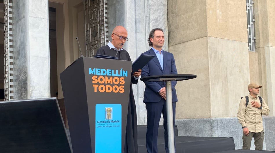 Federico Gutiérrez toma posesión como alcalde de Medellín.