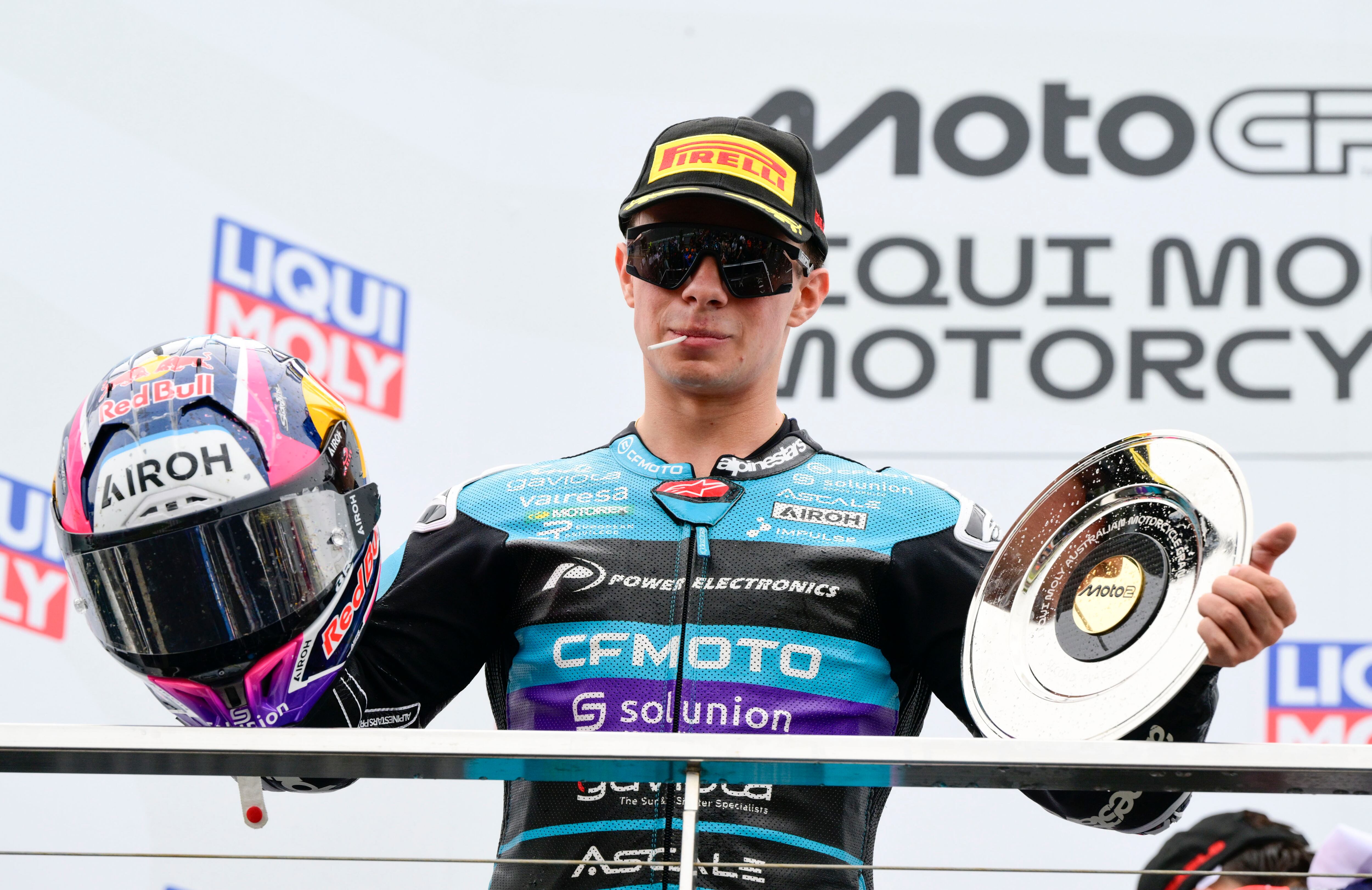 David Alonso alcanzó un nuevo podio en Moto2 tras magistral carrera en el circuito de Algarve, Portugal.