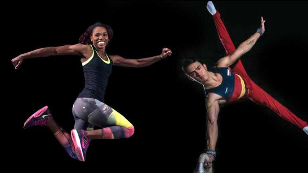 Caterine Ibargüen y Jossimar Calvo.