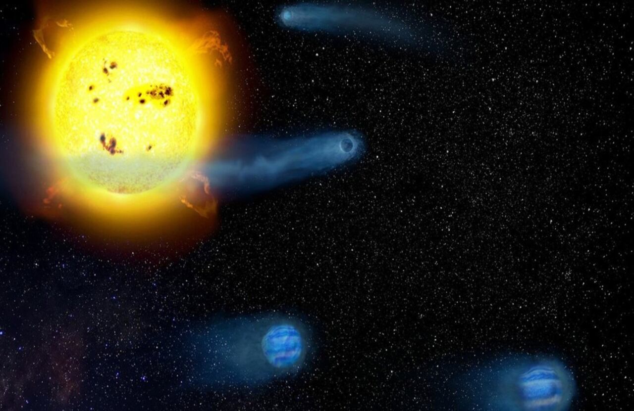 Un estudio mide por primera vez la masa y densidad de cuatro planetas "recién nacidos" en el sistema V1298 Tau.