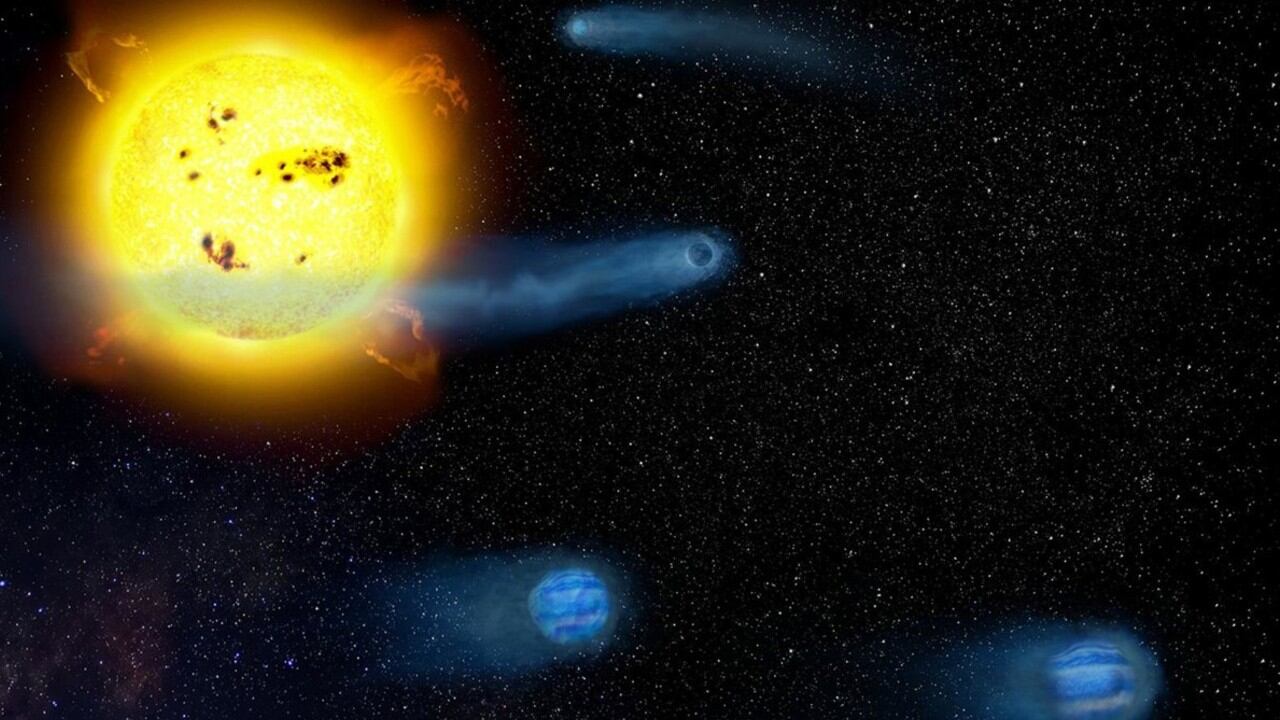 Un estudio mide por primera vez la masa y densidad de cuatro planetas "recién nacidos" en el sistema V1298 Tau.