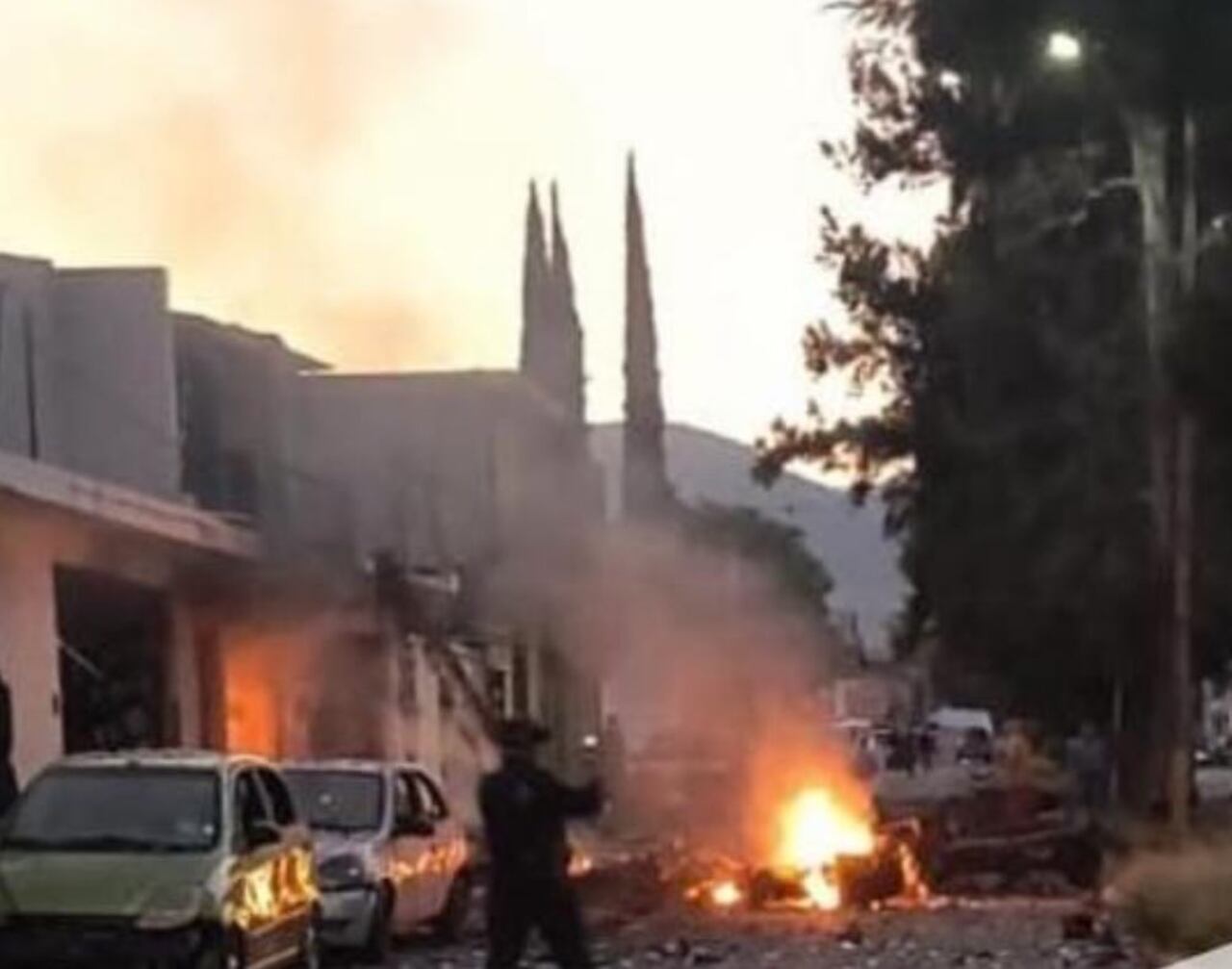 Las imágenes del atentado se dieron a conocer a través de las redes sociales