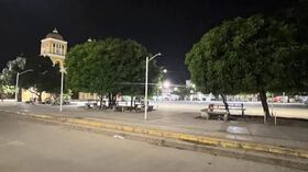Así se vio la plaza central de El Carmen de Bolívar.