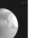 La imagen en blanco y negro fue tomada a unos 2,2 millones de kilómetros de Marte