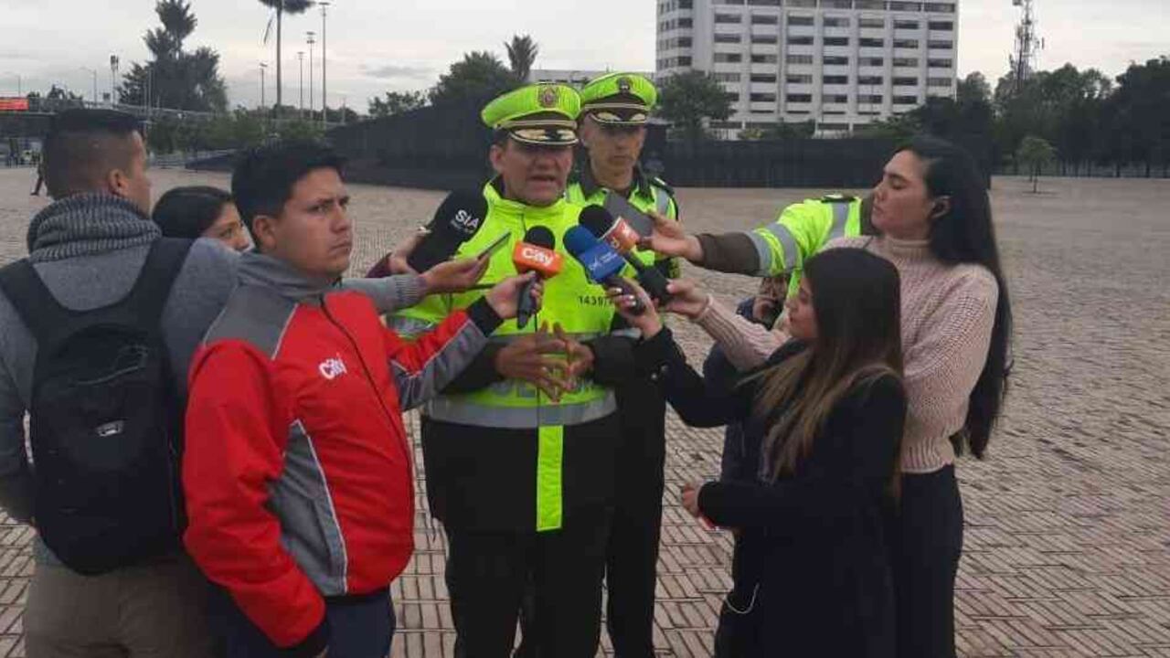 Director de tránsito y transporte de la Policía Mayor General Carlos Ernesto Rodríguez Cortés informa sobre la situación del paro de este 23 de septiembre de 2019.