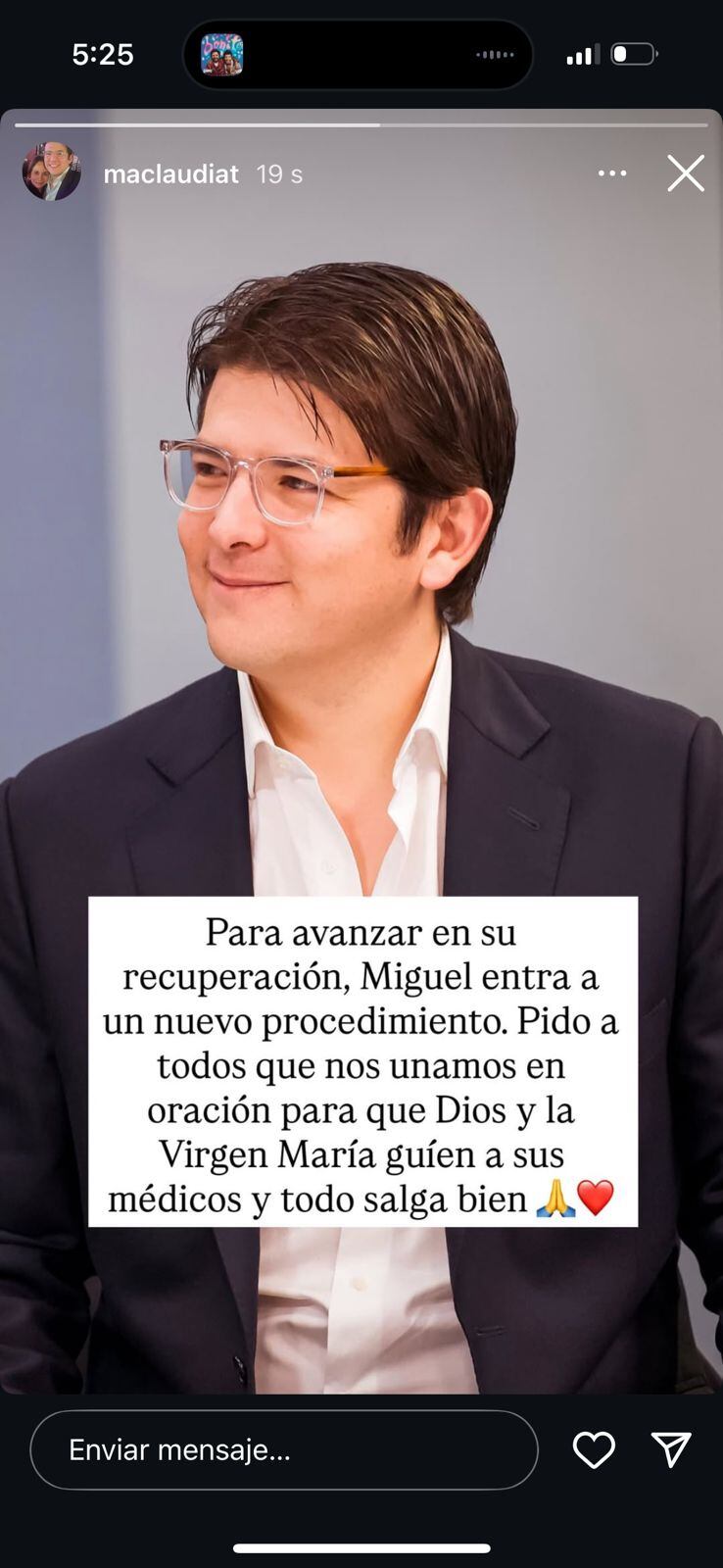 María Claudia Tarazona habló de la evolución de salud del senador Miguel Uribe Turbay