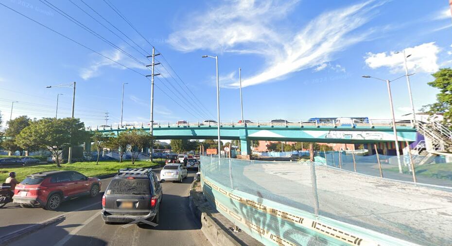 Puente de la calle 153, en el norte de Bogotá.