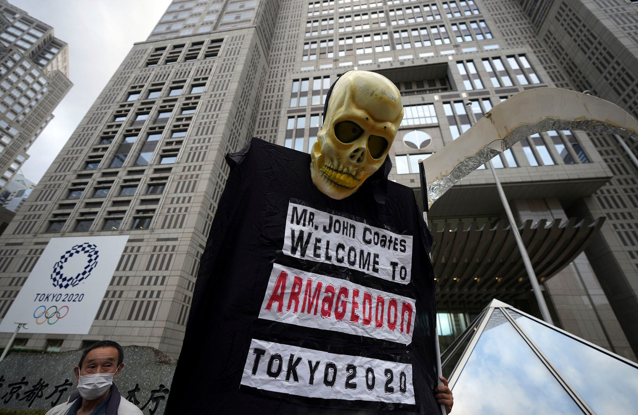 Protestas en contra de los juegos olímpicos en Japón.