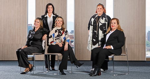 De izquierda a derecha:Luz Danis Reyes, rectora del Colegio Boston Internacional; Alba Rocío Villamizar, rectora del Colegio Bilingüe Divino Niño; Carolina Charry, rectora del Colegio New Cambridge; Viviana Monje,rectora del Colegio Empresarial de Los Andes, y Esperanza Rivas, rectora del Colegio Bilingüe Diana Oese.