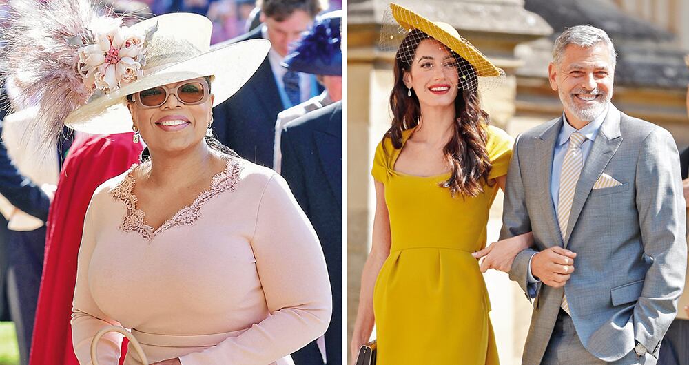 Oprah Winfrey, amiga de los Clinton, ayudó a poner a Obama en la Casa Blanca y ahora querría contribuir a que Meghan sea la primera presidenta de Estados Unidos. El poderoso George Clooney, aquí con su esposa, Amal, en la boda de los duques, le presentó a Harry al ghostwriter J. R. Moehringer.