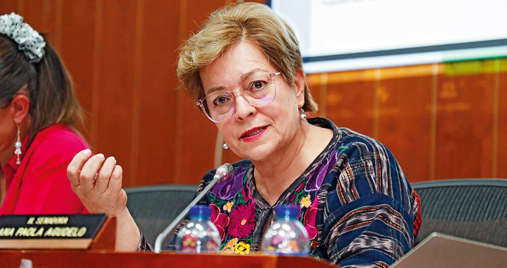 La ministra de Trabajo, Gloria Inés Ramírez, es la encargada del trámite de la reforma pensional.