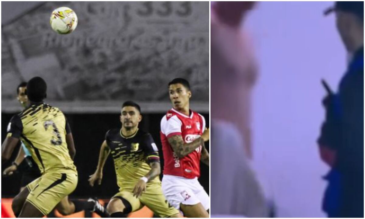 Un particular momento se vivió en el juego entre Santa Fe y Águilas Doradas en el estadio de Rionegro