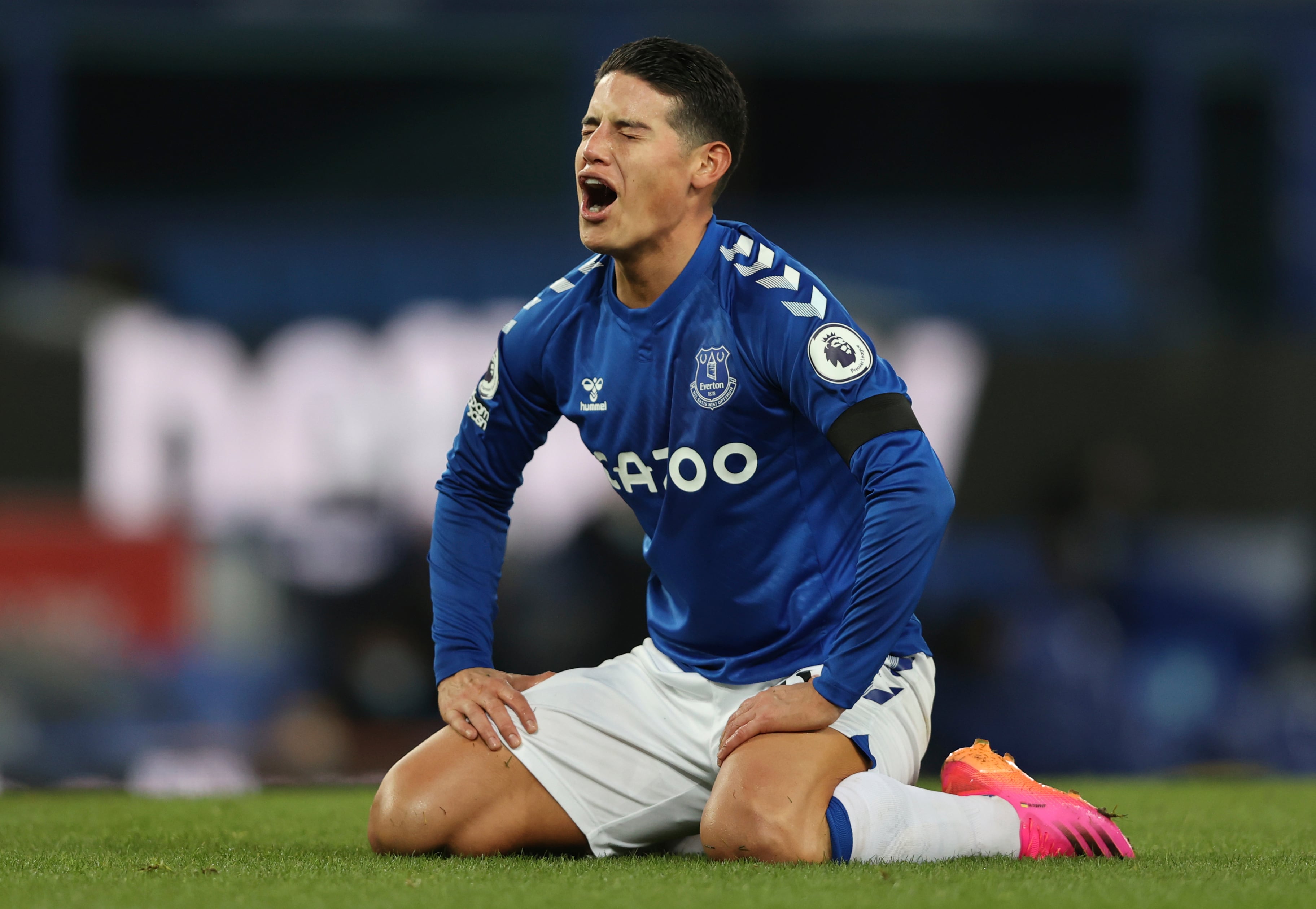 James Rodríguez en el Everton.