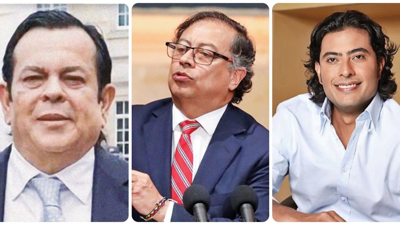 Euclides Torres, Gustavo Petro y Nicolás Petro.