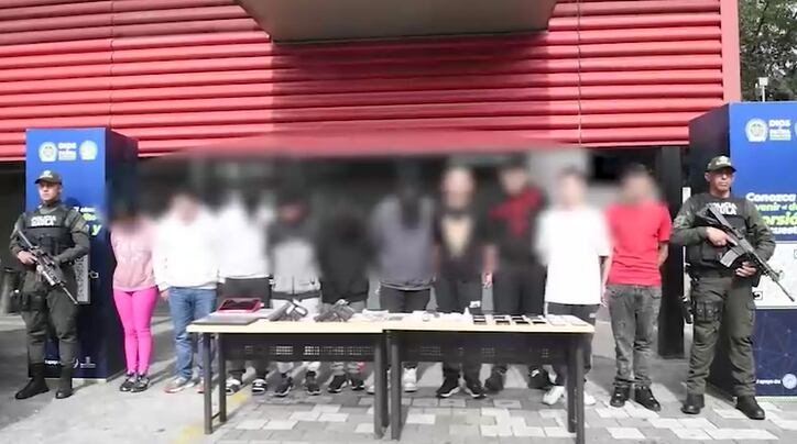 Los presuntos integrantes de una de las más tenebrosas redes de paseo millonario de Medellín.