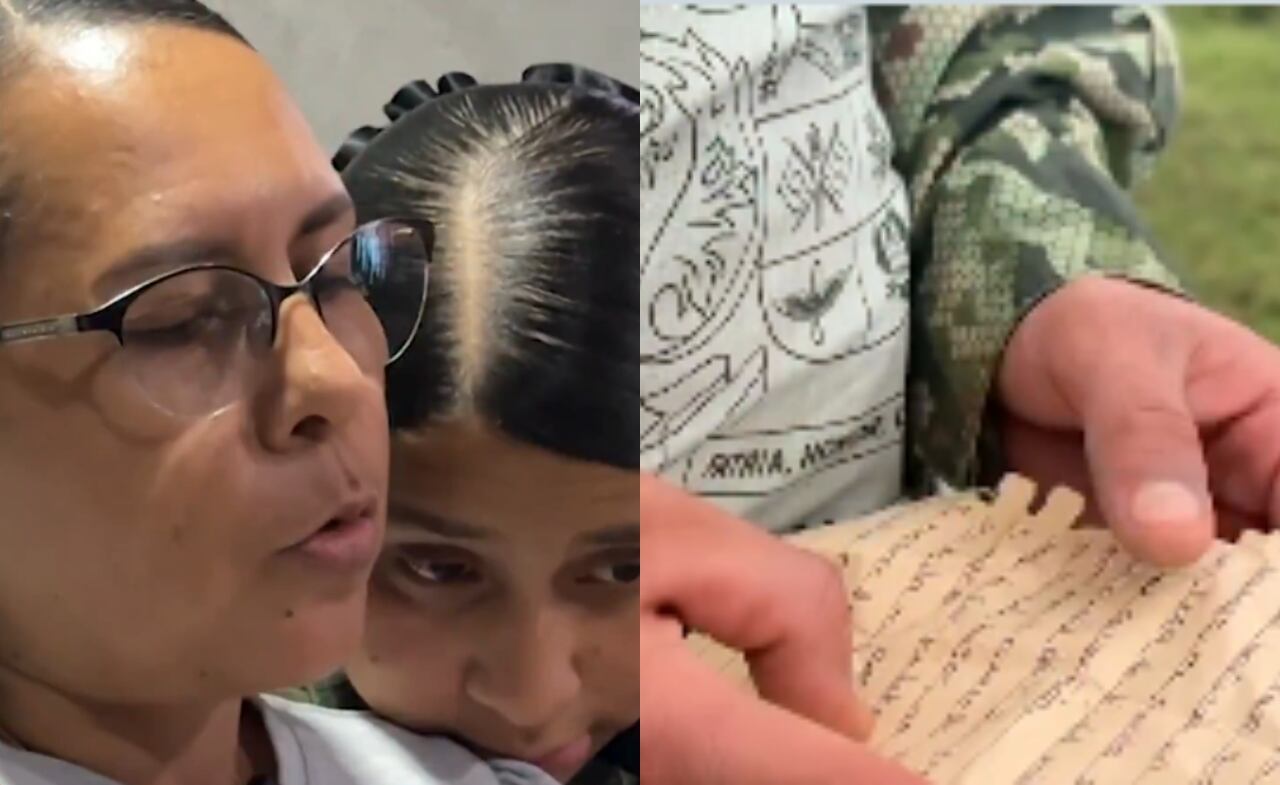 Mujer soldado viaja para entregar carta de navidad a su hermano.