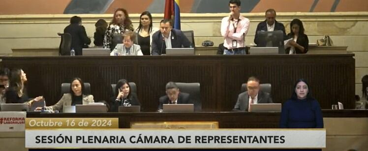 Debate a la reforma laboral en Plenaria de Cámara de Representantes.