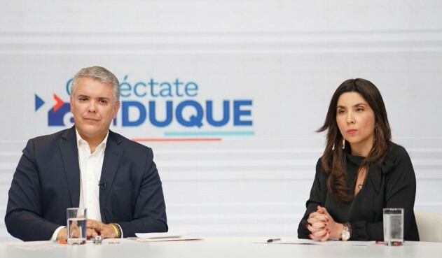 Iván Duque y María Victoria Angulo