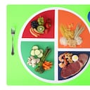 La universidad de Harvard indica que así debe estar organizado el plato de una cena y un almuerzo.