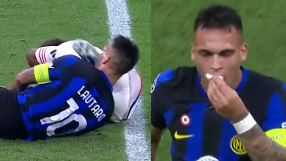 El argentino recibió brutal patada en el juego de Inter ante Benfica