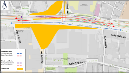 Prográmese: anuncian cierres en la Autopista Sur entre la carrera 76A y la avenida Bosa