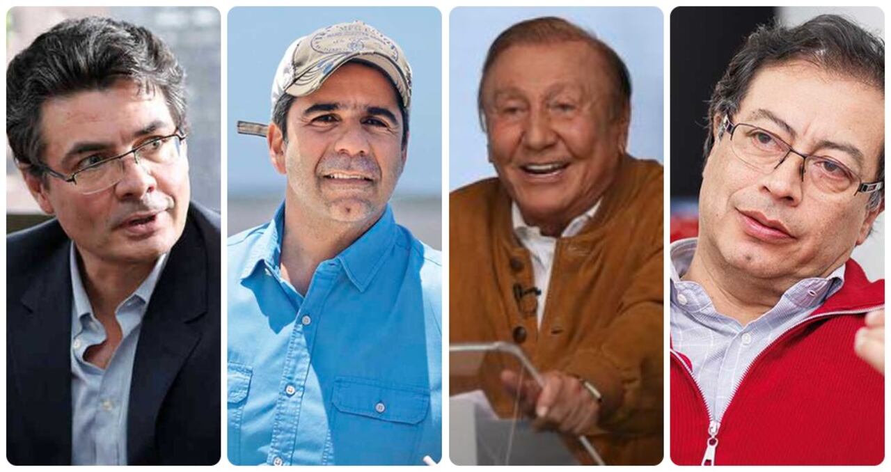 Alejandro Gaviria, Alejandro Char, Rodolfo Hernández y Gustavo Petro, los candidatos de algunos liberales.