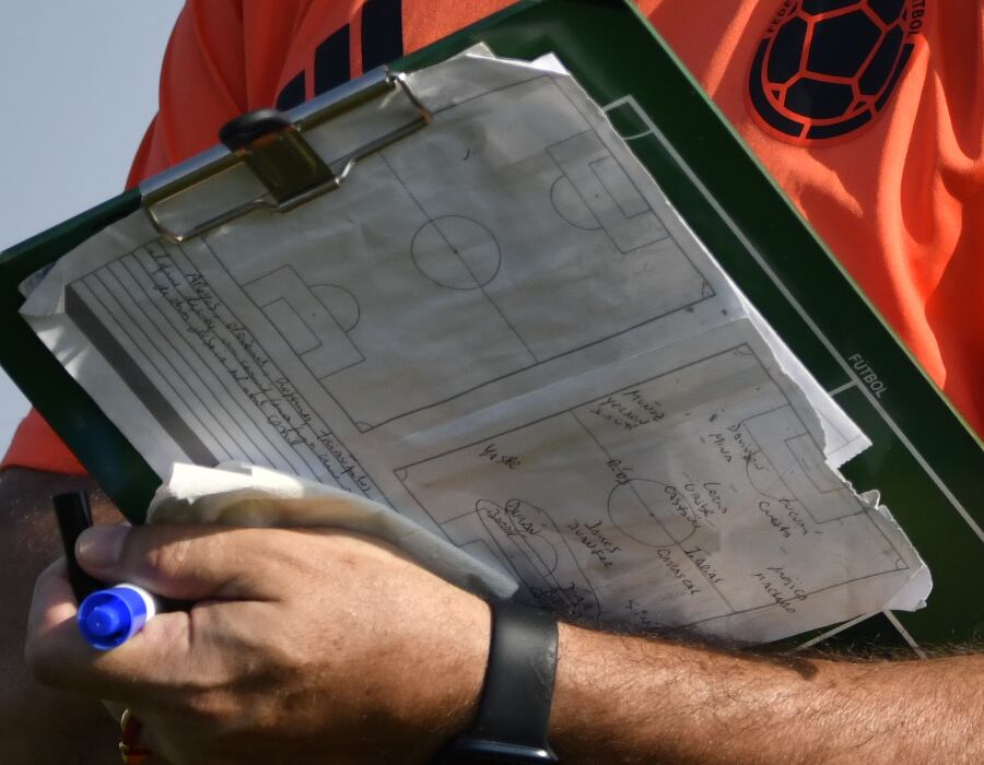 El 'papelito' de Néstor Lorenzo que se filtró en las fotos de la Selección Colombia