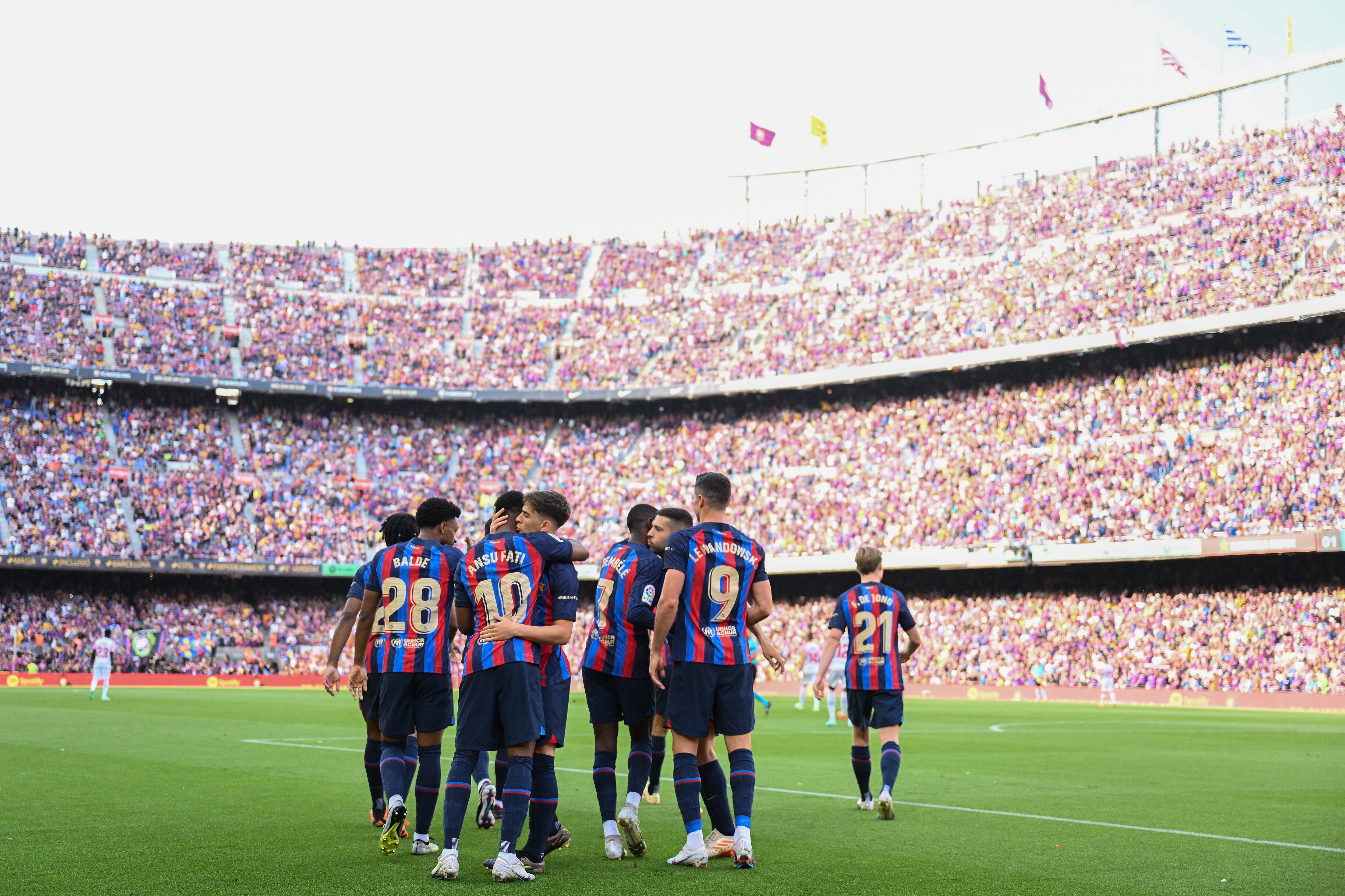 Imagen del último partido que jugó el FC Barcelona en el Camp Nou antes de las remodelaciones (2023).