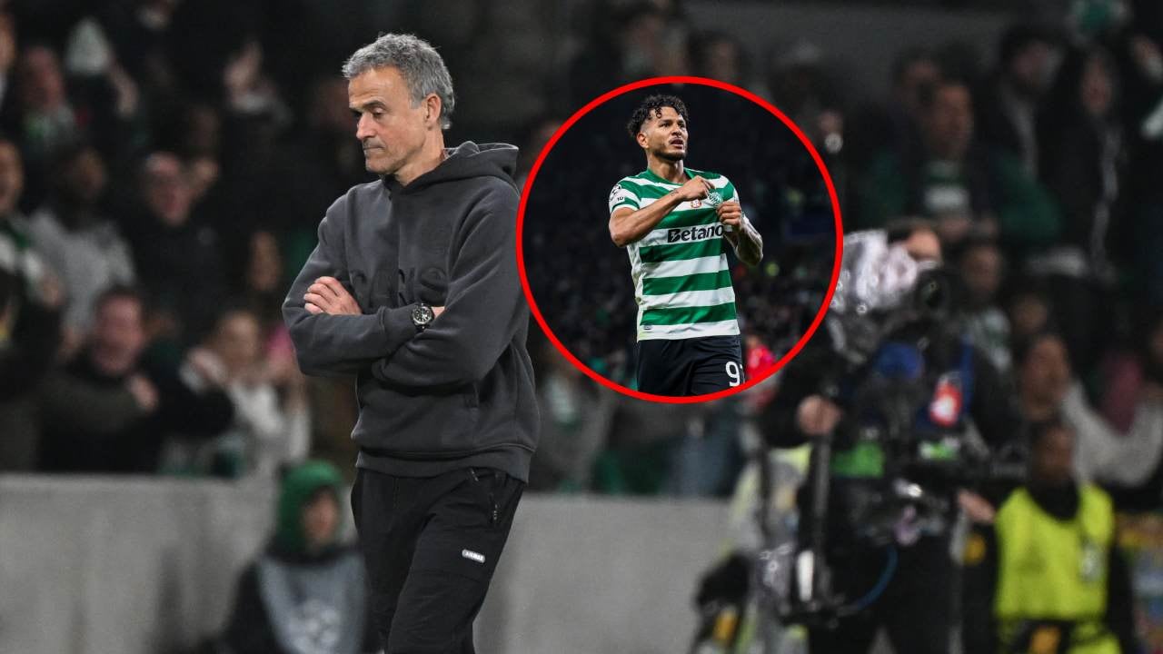 Luis Enrique, técnico del PSG. Luis Suárez, goleador del Sporting Lisboa.