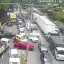 Cerrada la avenida Regional en Medellín por protesta de encapuchados.