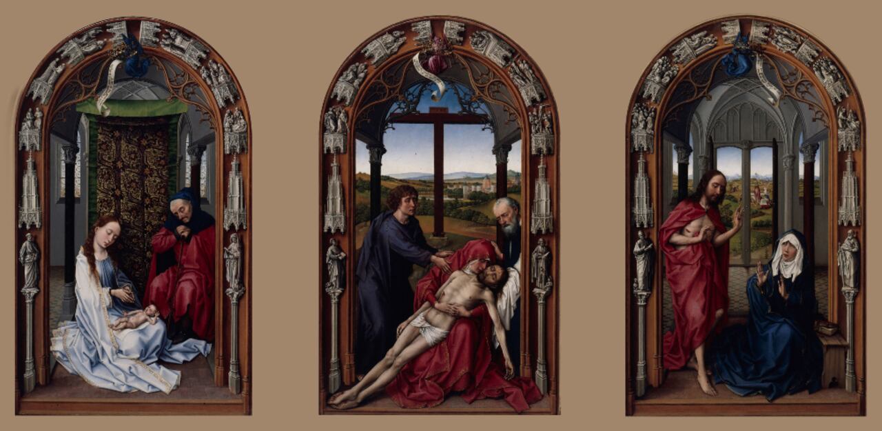 'Altar de Nuestra Señora' o 'Tríptico de Miraflores' (Rogier van der Weyden, circa 1440).