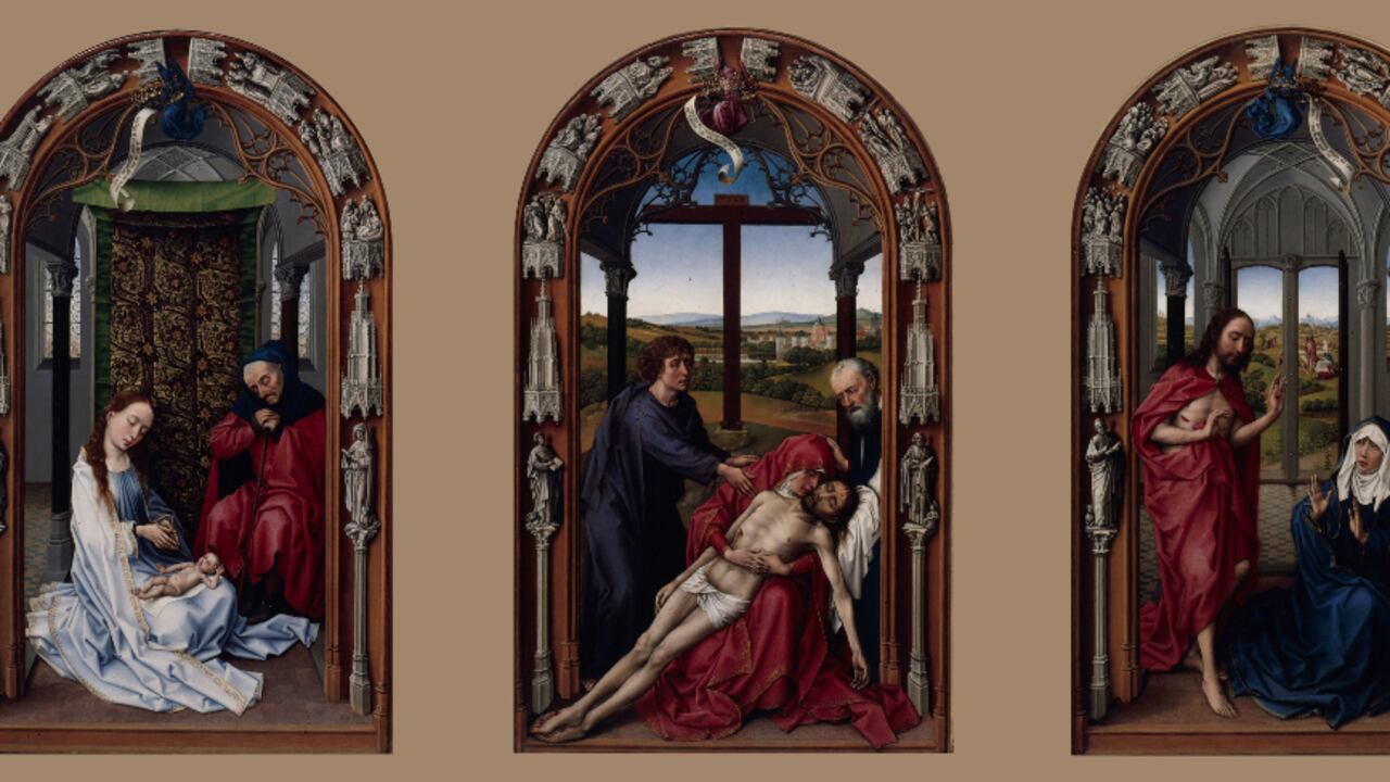 'Altar de Nuestra Señora' o 'Tríptico de Miraflores' (Rogier van der Weyden, circa 1440).