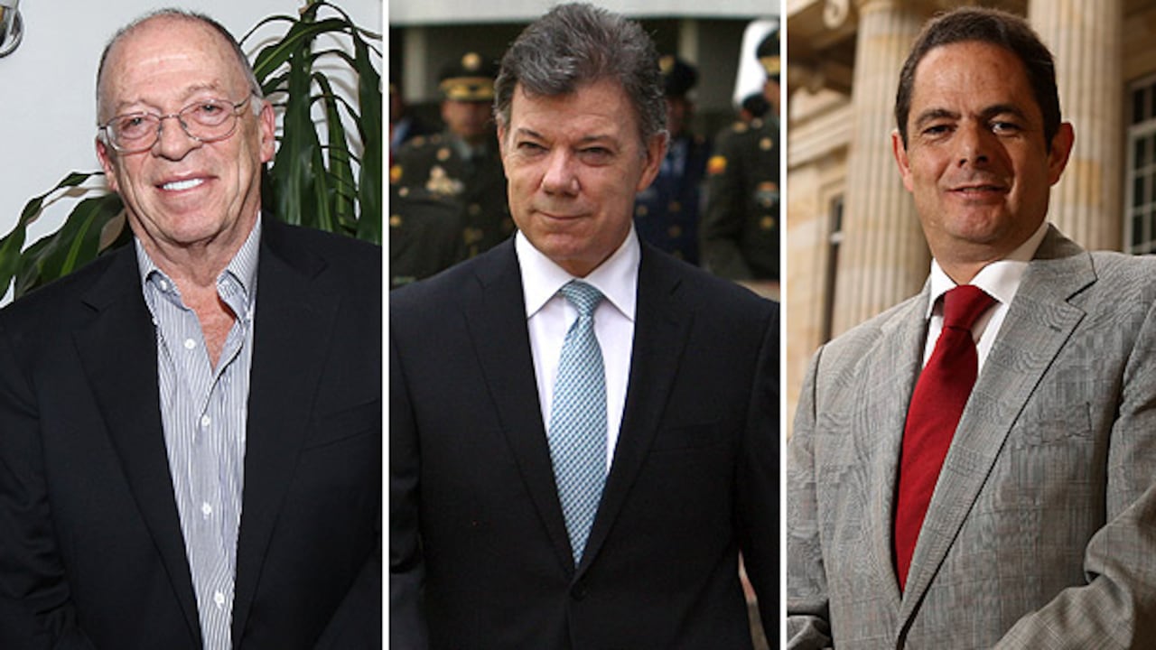 (Izq. a der.) Enrique Santos, Juan Mauel Santos y Germán Vargas Lleras.