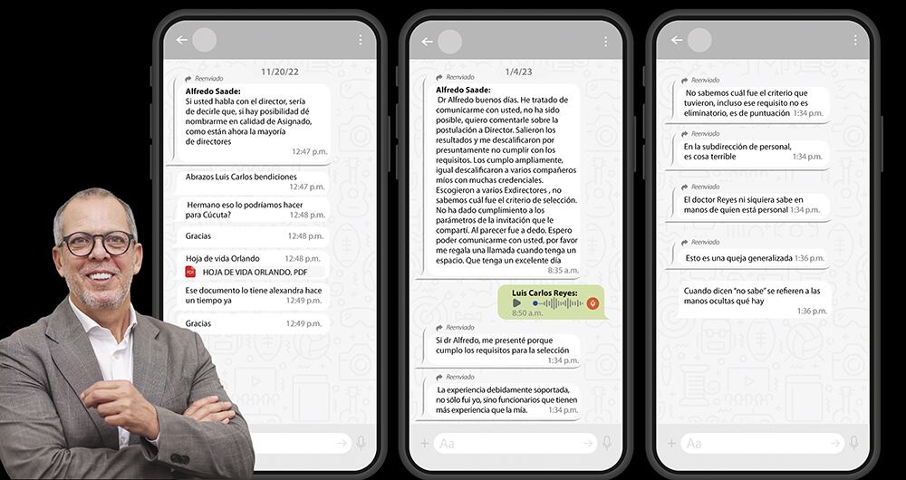 El pastor Alfredo Saade hizo solicitudes burocráticas a Luis Carlos Reyes en la Dian, según los chats en poder de la Corte Suprema de Justicia.