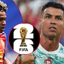 Lamine Yamal y Cristiano Ronaldo