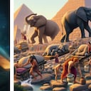 La inteligencia artificial ha revelado imágenes impactantes que ilustran cómo se construyeron las pirámides de Egipto, combinando elementos históricos y fantásticos.
