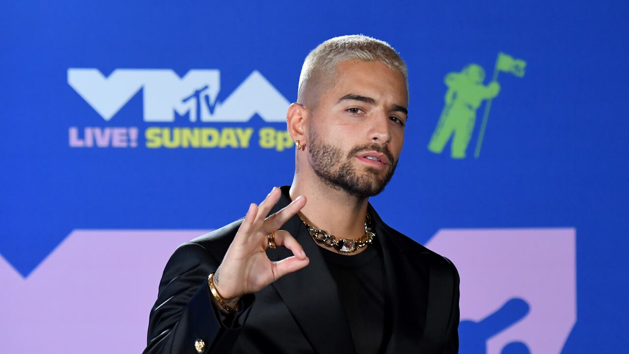 NUEVA YORK, NUEVA YORK - 30 DE AGOSTO: Maluma asiste a los MTV Video Music Awards 2020, transmitidos el domingo 30 de agosto de 2020 en la ciudad de Nueva York. (Foto de Jeff Kravitz / MTV VMAs 2020 / Getty Images para MTV)