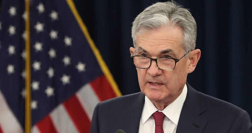 Jerome Powell, presidente del banco central estadounidense. 