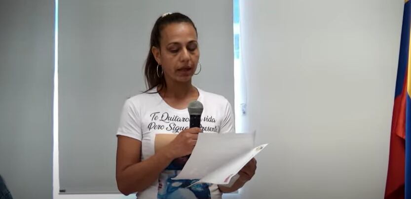 Jenny Carolina Torres Sánchez, familiar de Jesús María Cabal Balanta.