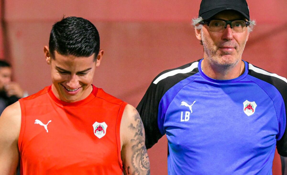 James Rodríguez en su primer entrenamiento con Al Rayyan