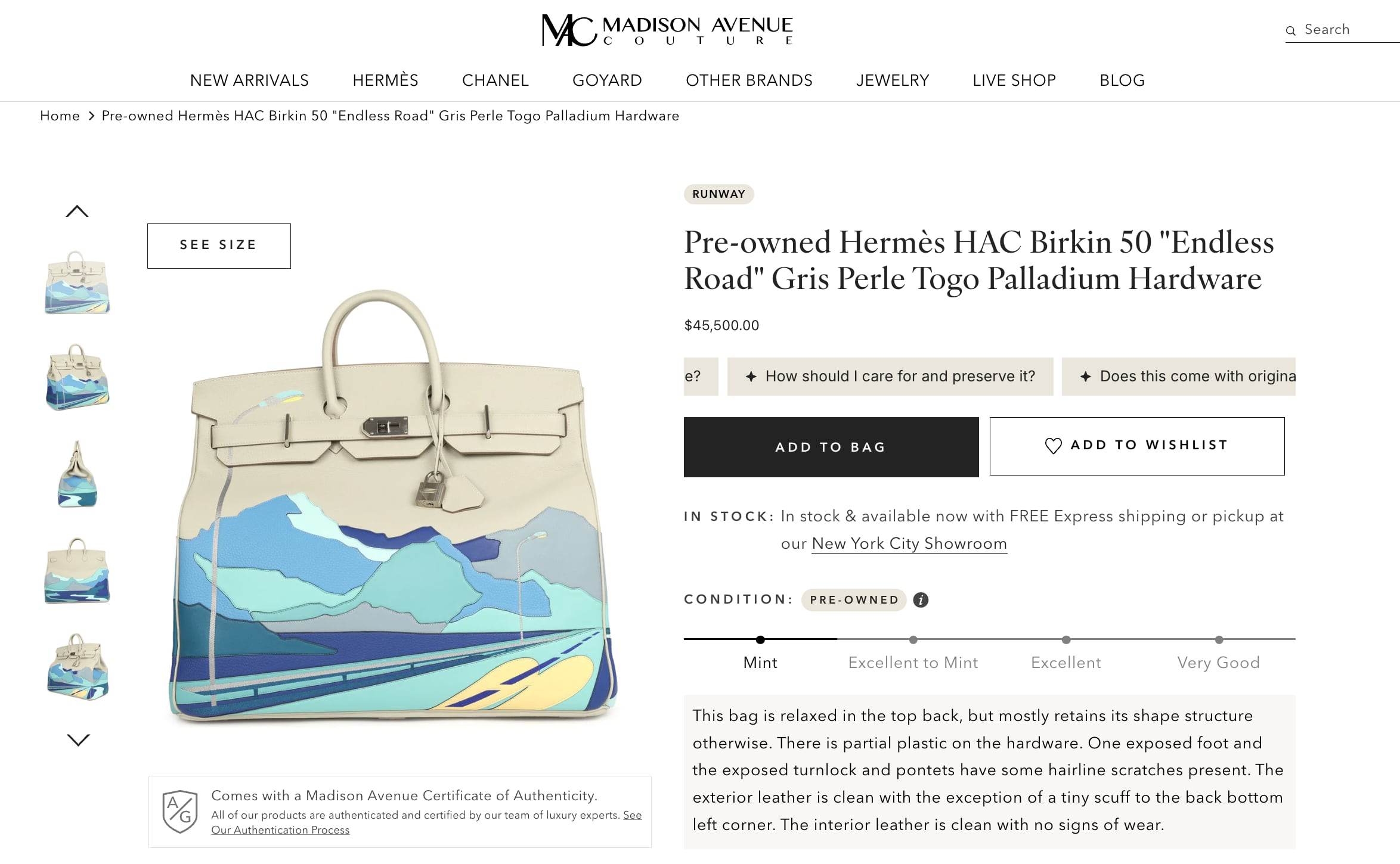 Hermès Endless Road HAC
