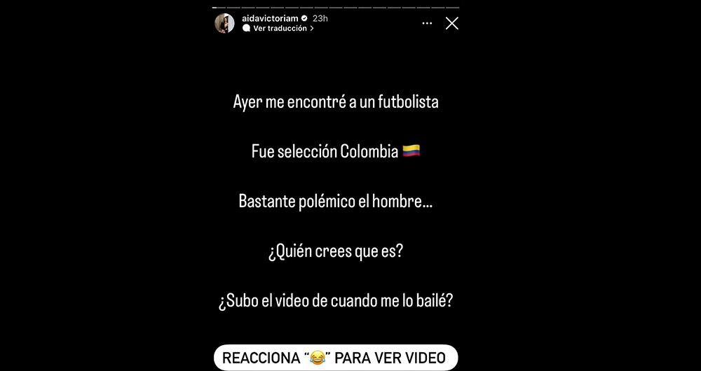 Publicación Aida Victoria Merlano - Captura de pantalla Instagram