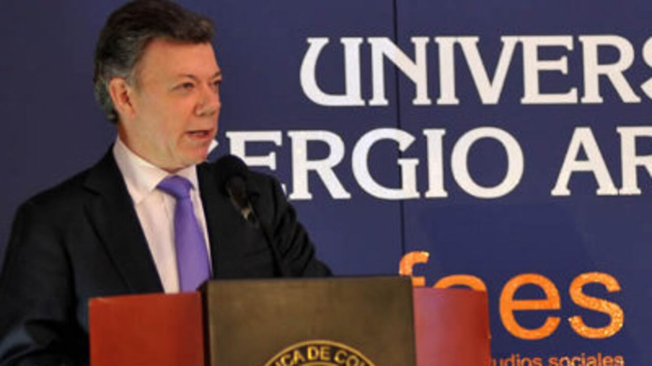 El presidente Juan Manuel Santos.
