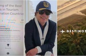 De izquierda a derecha: La invitación de Cannes a la Agencia Tornus, el expresidente Gustavo Petro y la imagen de uno de los videos promocionales de Colombia creados por dicha agencia