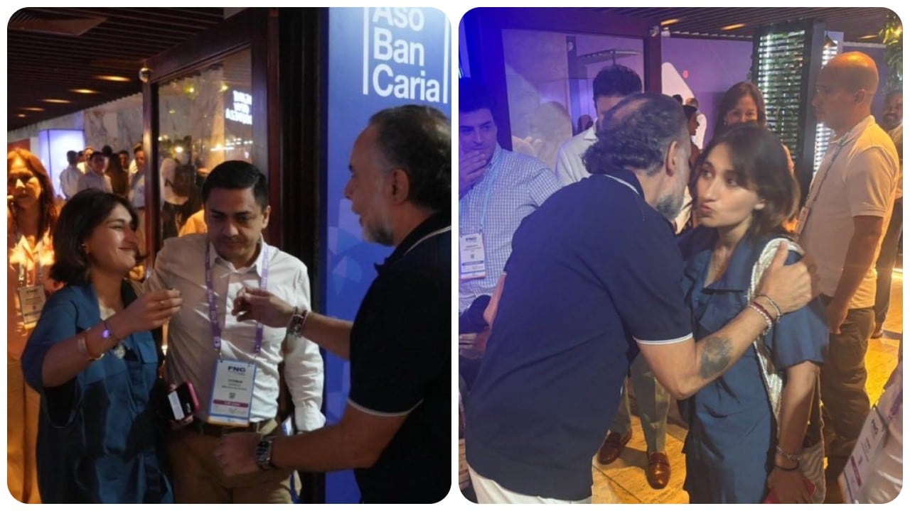 Laura Sarabia y Armando Benedetti se encontraron en Asobancaria, en Cartagena