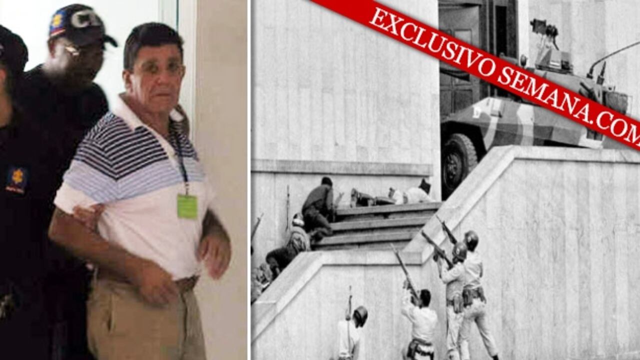 Momento de la captura del sargento retirado Bernardo Garzón.