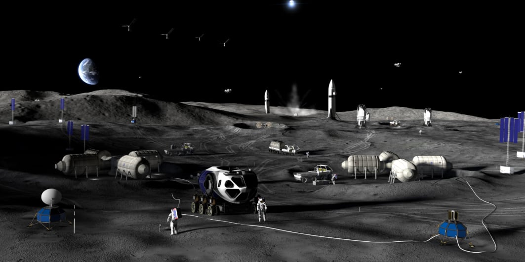 El polvo lunar podría convertirse en material de construcción para levantar estructuras fuera de la Tierra.